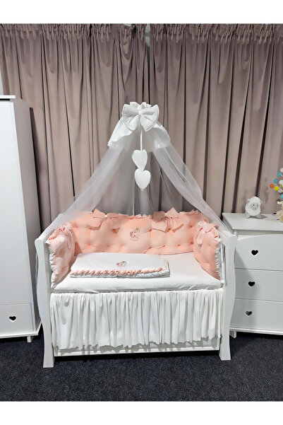 PeppiBambini Personalized 11-piece ROYAL Salmon Velvet Crib Bedding Set -