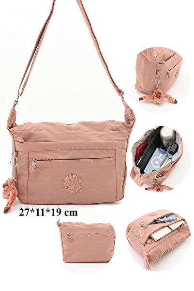 Sanmorris 3046 Women's Water-Resistant Fabric Multi-Compartment Crossbody Sch...