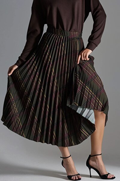 Hiccup Busem Patterned Pleated Maxi Skirt