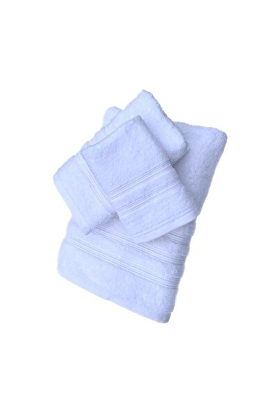 Lenjerii Deosebite Σετ 3 πετσέτες από 100% βαμβάκι, Madame Laura, Λευκό