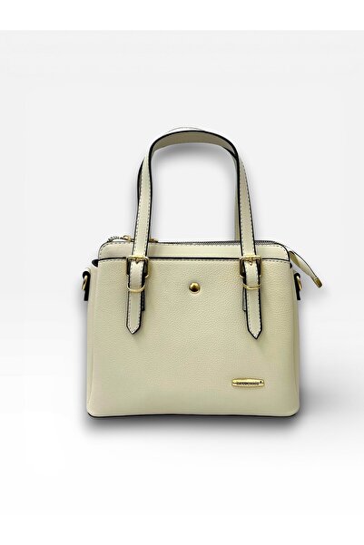 Sanmorris 1415 Дамска чанта с дълги дръжки, 4 отделения, златни аксесоари, се...