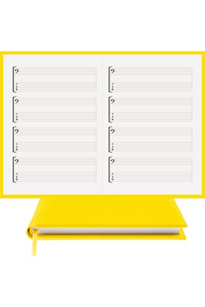 BİDEFTER Guitar Notation Notebook – with Fa and Tab Keys - 100% Handmade, 202...