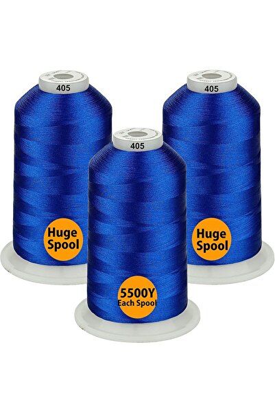 Simthread Set Ață De Brodat 3 Bobine, 5000 m, Culoare Albastru