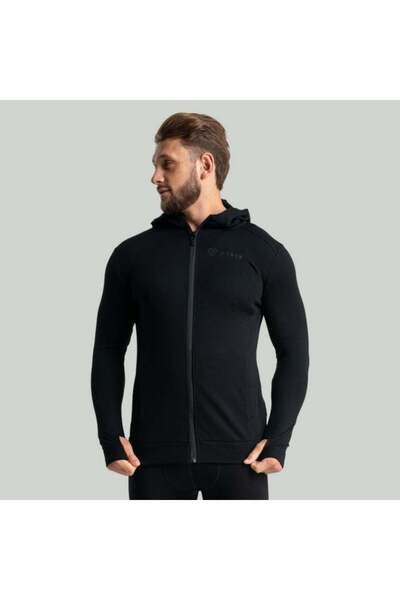 GymBeam Hanorac cu fermoar MERINO I negru