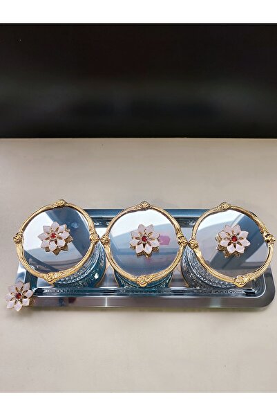 FTH DİZAYN Butterfly Collection 3-Piece Sauce Bowl, Jam Bowl, Snack Bowl Set