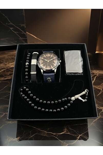 Ersoy Special Valentine's Day Men's Watch Gift Set (Lighter+Watch+Prayer Bead...
