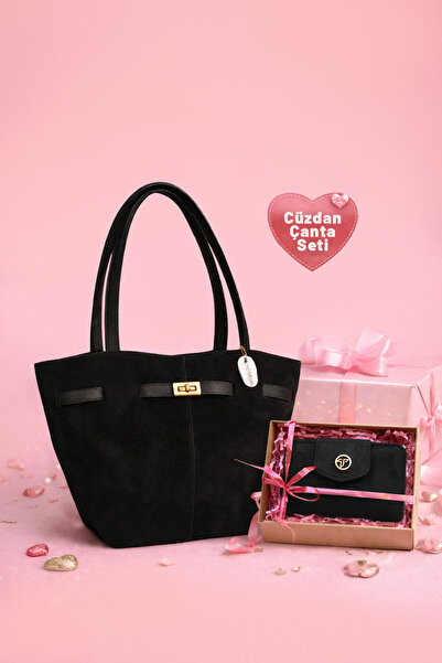 westbag Women's Suede Bag and Suede Wallet Set Valentine's Day Gift