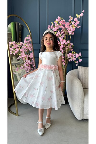 Warazan A soft dress with a shrub print