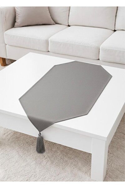 NAKKAŞİ ZARİF Gri modern sehpa runnerı