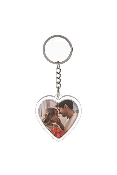 OEM Heart Keychain with Photo Space 5x5cm