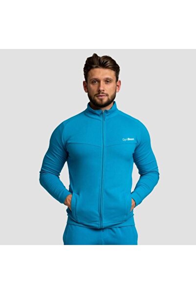 GymBeam Hanorac cu fermoar fără limită, culoare turcoaz