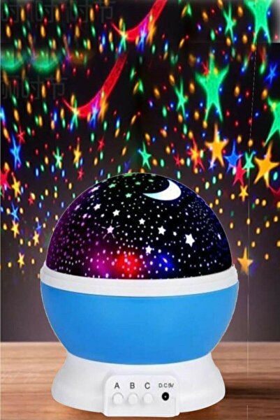 Saatistan Yıldız Yansıtmalı Gece Lambası, Çocuk Odası İçin Güzel Projektör Lamba