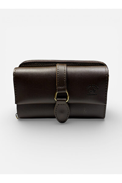 LASSERA Kadın Yumuşak Deri Toka Detaylı Çok Gözlü Cüzdan Aksesuar