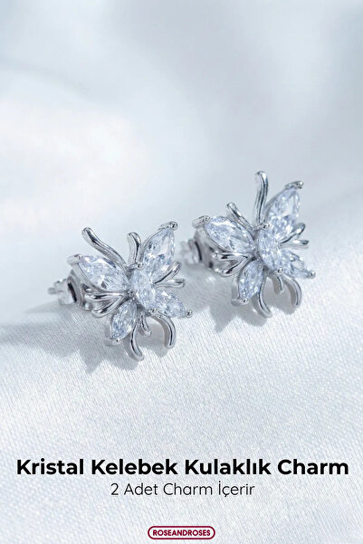 RoseandRoses Crystal Butterfly Earphone Charm (2 Pieces)