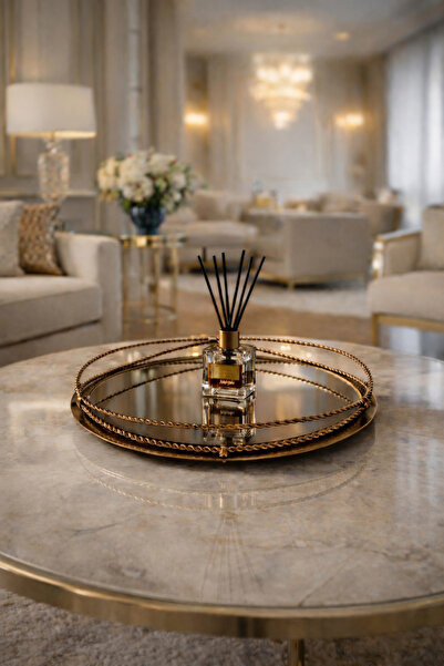 EvLight Mirrored Metal Antique Promise Engagement Presentation Tray