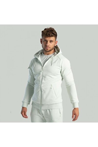 GymBeam Hanorac cu fermoar Nova, gri lunar
