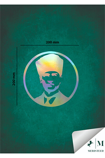 meristeed ملصق أتاتورك للسيارة، والدراجات النارية، والزجاج، والكمبيوتر المحمو...