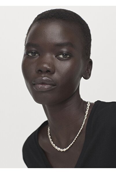 MANGO Woman V yakalı pamuklu tişört