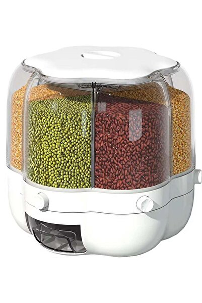 Generic 7L Rotating Rice Dispenser Barrel – Airtight Grain Storage Container ...