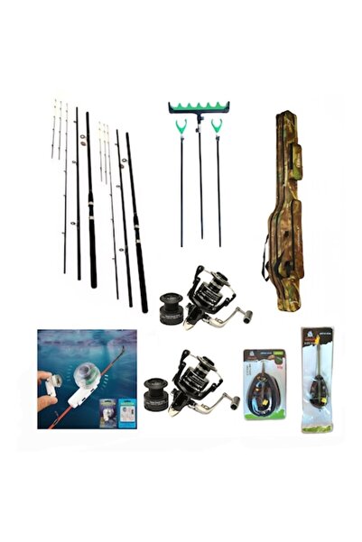 eastshark Set 2 Lansete Delta Feeder 3,90m,180 Gr+2 Mulinete Saimino X6000+Se...