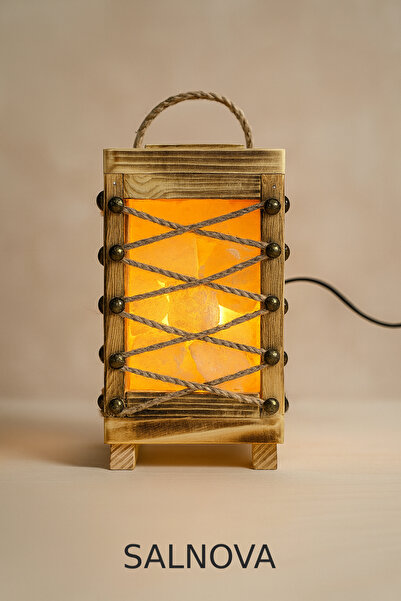 Saatistan Şarjlı Tuz Lambası, Sıcak ve Yumuşak Işık, Dekoratif ve Taşınabilir