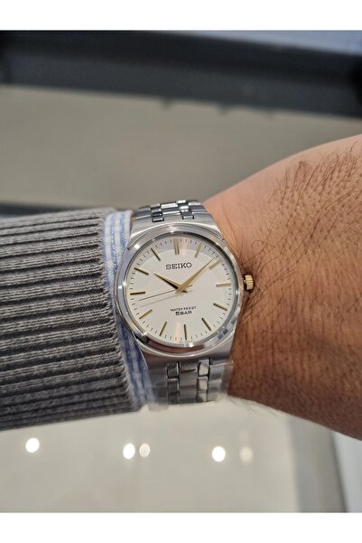 Seiko Metallic Steel Bracelet 5 Atm Water Resistant Men's Wristwatch