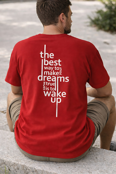 ArtYus The Best Way to Make Your Dreams Come True Design Printed Cotton Relax...