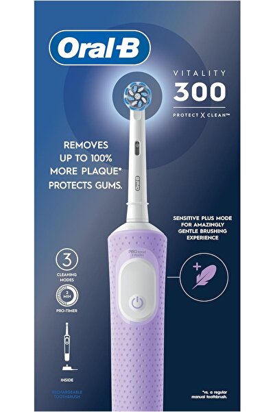 Oral-B فرشاة أسنان كهربائية Vitality D300 - 3 أوضاع تنظيف ومؤقت لمدة دقيقتين