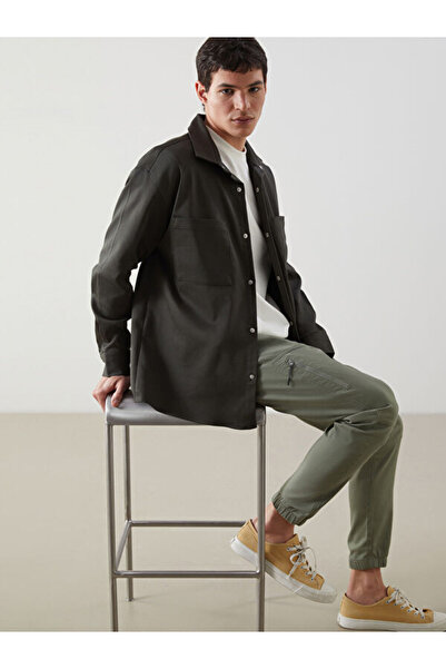 LC Waikiki Rmz Gi̇yi̇m Farkiyla Comfortable Fit Long Sleeve Men's Shirt Jacket