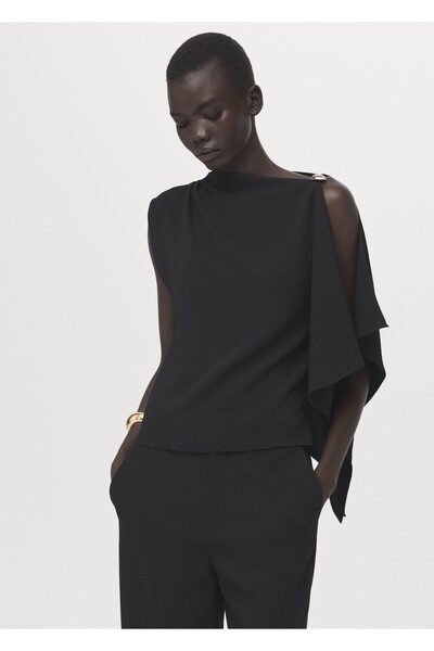MANGO Woman Asimetrik yaka bluz