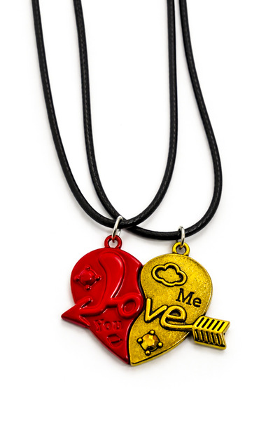 MakeWell Heart and Arrow Design Love You and Me Written Magnetic 2-Piece Frie...