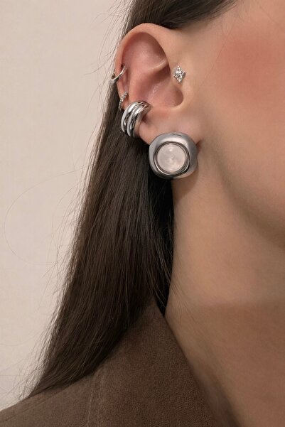 Okko Store Mini Square Steel 2-Piece Earrings