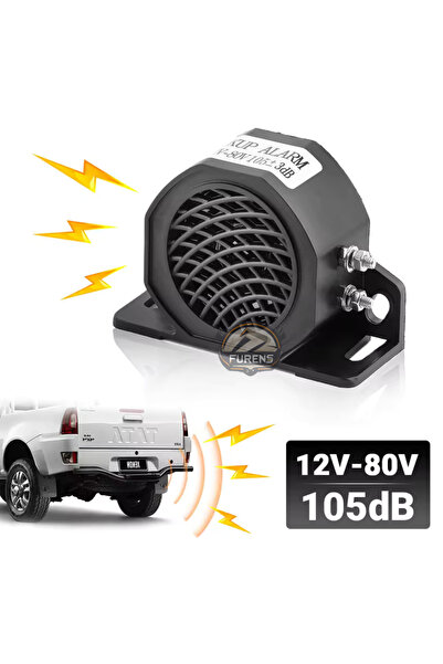 STS Oto Aksesuar 105 dB Geri Vites Alarm Sireni – 12V / 24V / 80V Uyumlu Otom...