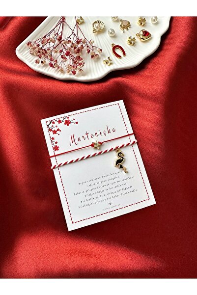 the canelif accessories Kartlı Marteniçka Bileklik - Ayarlanabilir, Şans Geti...