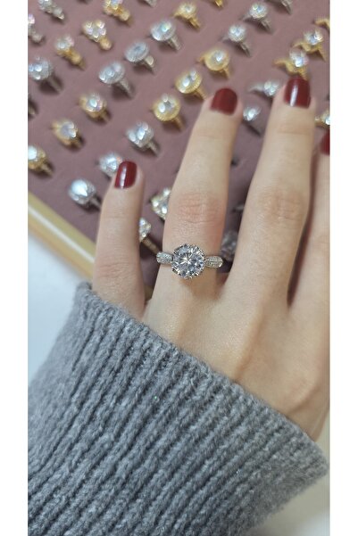 ARTEMİSİA Premium Design Sparkling Women's Double Color Ring Adjustable Witho...