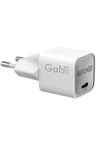 RavPower Power Adapter RP-PC1056, 30W, 3A, 1 x USB-C, White