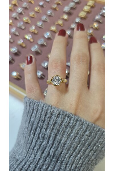 ARTEMİSİA Premium Design Sparkling Women's Double Color Ring Adjustable Witho...