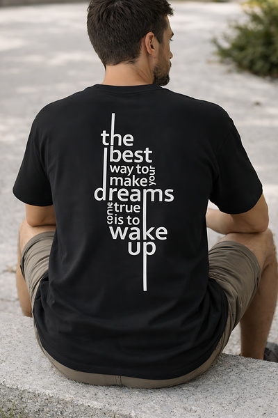 ArtYus The Best Way to Make Your Dreams Come True Design Printed Cotton Relax...