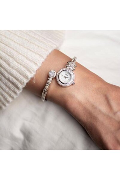 Louis Nice Zircon Evening Watch in Silver