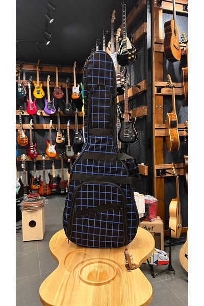 PENA MÜZİK Kalın Gitar kılıfı Klasik & Akustik Mavi Siyah
