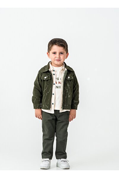 LUCY EXCLUSİVE Set de tricotaje pentru băieți, 4 piese (Jachetă; Cămașă; Tric...