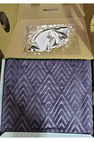 Merinos Κουβέρτα Elegance για Ένα Άτομο Νέο Σχέδιο Σταχτί Μωβ