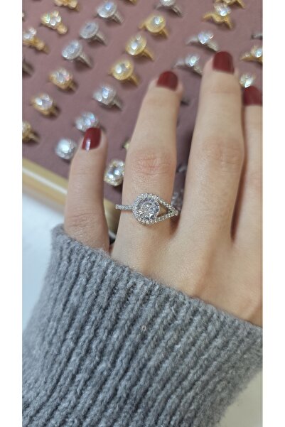 ARTEMİSİA Premium Design Sparkling Women's Double Color Ring Adjustable Witho...