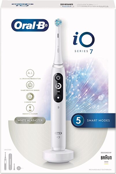 Oral7 فرشاة أسنان كهربائية قابلة لإعادة الشحن من Oral-B iO Series 7، تزيل 100...