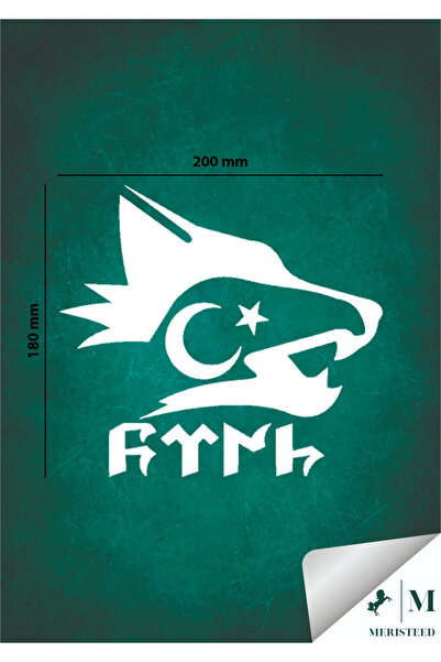 meristeed ملصق سيارة Göktürk بتصميم سايوا كورت، مناسب للدراجات النارية، الخوذ...