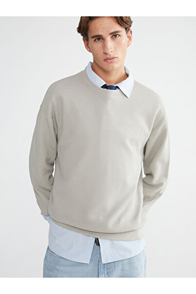 LC Waikiki Rmz Gi̇yi̇m Farkiyla Zero Roba Collar Men's Sweatshirt