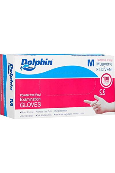 Dolphin White Vinyl Gloves
