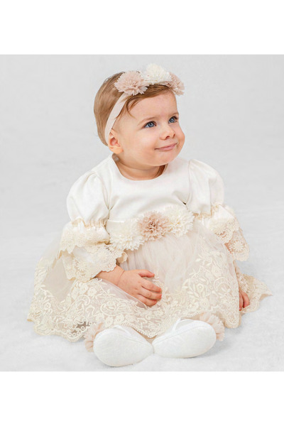 Pugi Baby Baby Girl Stylish Lace Mevlüt / Special Occasion Dress