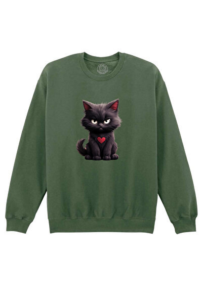 Cu Pisici Bluza Printata-Grumpy Meowlentine, Unisex, Valentine's Day