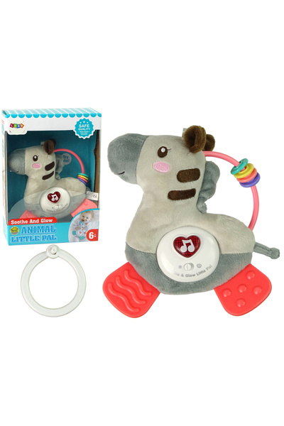 LEAN GRI educational interactive zebra with sounds and teething rattles